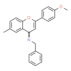ChemSpider 2D Image | N-Benzyl-2-(4-methoxyphenyl)-6-methyl-4H-chromen-4-imine | C24H21NO2