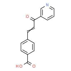 ChemSpider 2D Image | 4-[3-Oxo-3-(3-pyridinyl)-1-propen-1-yl]benzoic acid | C15H11NO3