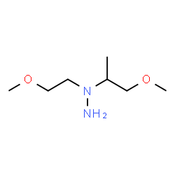 ChemSpider 2D Image | 1-(2-Methoxyethyl)-1-(1-methoxy-2-propanyl)hydrazine | C7H18N2O2