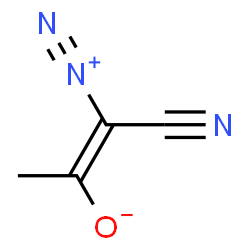 ChemSpider 2D Image | (1E)-1-Cyano-1-diazonio-1-propen-2-olate | C4H3N3O