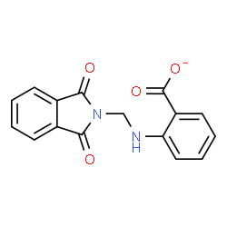 ChemSpider 2D Image | 2-{[(1,3-Dioxo-1,3-dihydro-2H-isoindol-2-yl)methyl]amino}benzoate | C16H11N2O4