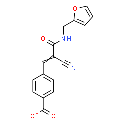 ChemSpider 2D Image | 4-{2-Cyano-3-[(2-furylmethyl)amino]-3-oxo-1-propen-1-yl}benzoate | C16H11N2O4