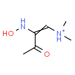 ChemSpider 2D Image | 2-(Hydroxyamino)-N,N-dimethyl-3-oxo-1-buten-1-aminium | C6H13N2O2