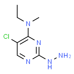 ChemSpider 2D Image | 5-Chloro-N-ethyl-2-hydrazino-N-methyl-4-pyrimidinamine | C7H12ClN5