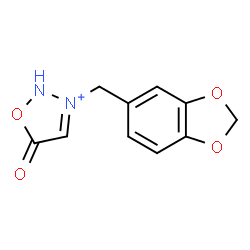ChemSpider 2D Image | 3-(1,3-Benzodioxol-5-ylmethyl)-5-oxo-2,5-dihydro-1,2,3-oxadiazol-3-ium | C10H9N2O4