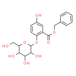 ChemSpider 2D Image | Benzyl 2-(hexopyranosyloxy)-5-hydroxybenzoate | C20H22O9