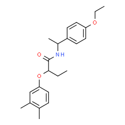 ChemSpider 2D Image | 2-(3,4-Dimethylphenoxy)-N-[1-(4-ethoxyphenyl)ethyl]butanamide | C22H29NO3