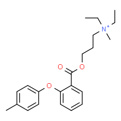 ChemSpider 2D Image | N,N-Diethyl-N-methyl-3-{[2-(4-methylphenoxy)benzoyl]oxy}-1-propanaminium | C22H30NO3