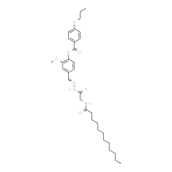 ChemSpider 2D Image | 4-({[(Dodecanoylamino)acetyl]hydrazono}methyl)-2-methoxyphenyl 4-propoxybenzoate | C32H45N3O6
