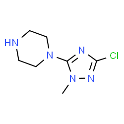 ChemSpider 2D Image | 1-(3-Chloro-1-methyl-1H-1,2,4-triazol-5-yl)piperazine | C7H12ClN5