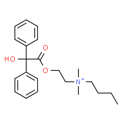 ChemSpider 2D Image | N-{2-[2-Hydroxy(diphenyl)acetoxy]ethyl}-N,N-dimethyl-1-butanaminium | C22H30NO3