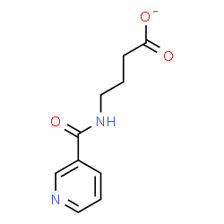 ChemSpider 2D Image | 4-[(3-Pyridinylcarbonyl)amino]butanoate | C10H11N2O3