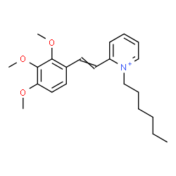 ChemSpider 2D Image | 1-Hexyl-2-[2-(2,3,4-trimethoxyphenyl)vinyl]pyridinium | C22H30NO3