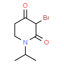 ChemSpider 2D Image | 3-Bromo-1-isopropyl-2,4-piperidinedione | C8H12BrNO2