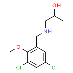 ChemSpider 2D Image | 1-[(3,5-Dichloro-2-methoxybenzyl)amino]-2-propanol | C11H15Cl2NO2