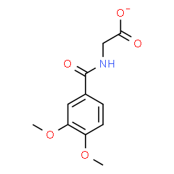 ChemSpider 2D Image | [(3,4-Dimethoxybenzoyl)amino]acetate | C11H12NO5