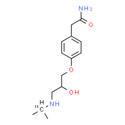 ChemSpider 2D Image | 2-(4-{2-Hydroxy-3-[(2-~11~C)-2-propanylamino]propoxy}phenyl)acetamide | C1311CH22N2O3