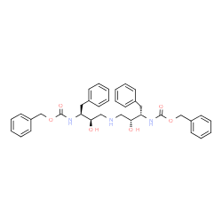 ChemSpider 2D Image | Dibenzyl {iminobis[(2S,3R)-3-hydroxy-1-phenyl-4,2-butanediyl]}biscarbamate | C36H41N3O6