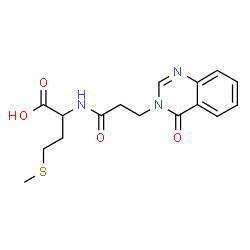ChemSpider 2D Image | N-[3-(4-Oxo-3(4H)-quinazolinyl)propanoyl]methionine | C16H19N3O4S