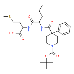 ChemSpider 2D Image | N-[(1-{[(2-Methyl-2-propanyl)oxy]carbonyl}-4-phenyl-4-piperidinyl)carbonyl]leucylmethionine | C28H43N3O6S
