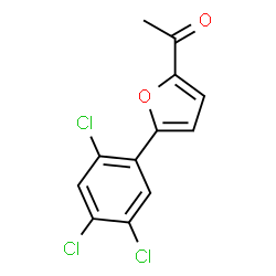 ChemSpider 2D Image | 1-[5-(2,4,5-Trichlorophenyl)-2-furyl]ethanone | C12H7Cl3O2