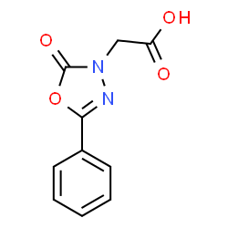 ChemSpider 2D Image | (2-Oxo-5-phenyl-1,3,4-oxadiazol-3(2H)-yl)acetic acid | C10H8N2O4