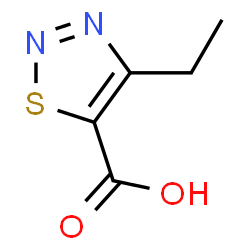 ChemSpider 2D Image | 4-Ethyl-1,2,3-thiadiazole-5-carboxylic acid | C5H6N2O2S