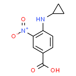 ChemSpider 2D Image | 4-(Cyclopropylamino)-3-nitrobenzoic acid | C10H10N2O4
