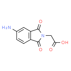 ChemSpider 2D Image | 2-(5-amino-1,3-dioxoisoindol-2-yl)acetic acid | C10H8N2O4