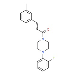 ChemSpider 2D Image | 1-[4-(2-Fluorophenyl)-1-piperazinyl]-3-(3-methylphenyl)-2-propen-1-one | C20H21FN2O
