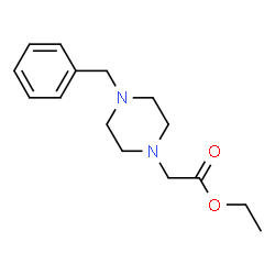 ChemSpider 2D Image | Ethyl (4-benzyl-1-piperazinyl)acetate | C15H22N2O2