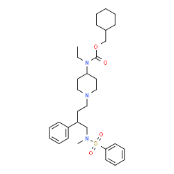 ChemSpider 2D Image | Cyclohexylmethyl ethyl(1-{4-[methyl(phenylsulfonyl)amino]-3-phenylbutyl}-4-piperidinyl)carbamate | C32H47N3O4S
