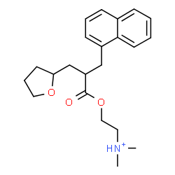 ChemSpider 2D Image | N,N-Dimethyl-2-{[3-(1-naphthyl)-2-(tetrahydro-2-furanylmethyl)propanoyl]oxy}ethanaminium | C22H30NO3