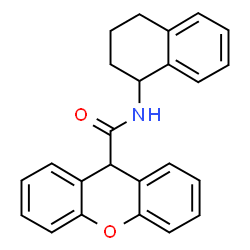 ChemSpider 2D Image | N-(1,2,3,4-Tetrahydro-1-naphthalenyl)-9H-xanthene-9-carboxamide | C24H21NO2