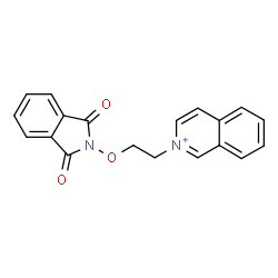 ChemSpider 2D Image | 2-{2-[(1,3-Dioxo-1,3-dihydro-2H-isoindol-2-yl)oxy]ethyl}isoquinolinium | C19H15N2O3