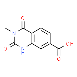 ChemSpider 2D Image | 3-Methyl-2,4-dioxo-1,2,3,4-tetrahydro-7-quinazolinecarboxylic acid | C10H8N2O4