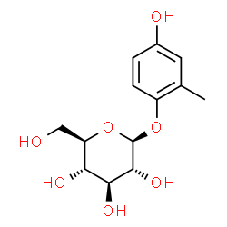 ChemSpider 2D Image | 4-Hydroxy-2-methylphenyl beta-D-glucopyranoside | C13H18O7