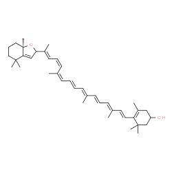 ChemSpider 2D Image | (5'R,9'cis,11'cis,13'cis)-5',8'-Dihydro-5',8'-epoxy-beta,beta-caroten-3-ol | C40H56O2