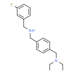 ChemSpider 2D Image | N-Ethyl-N-(4-{[(3-fluorobenzyl)amino]methyl}benzyl)ethanamine | C19H25FN2