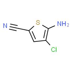 ChemSpider 2D Image | 5-Amino-4-chloro-2-thiophenecarbonitrile | C5H3ClN2S