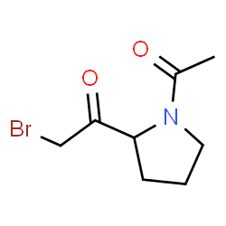 ChemSpider 2D Image | 1-(1-Acetyl-2-pyrrolidinyl)-2-bromoethanone | C8H12BrNO2