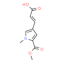 ChemSpider 2D Image | (2E)-3-[5-(Methoxycarbonyl)-1-methyl-1H-pyrrol-3-yl]acrylic acid | C10H11NO4