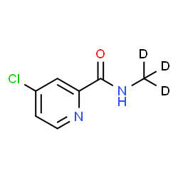 ChemSpider 2D Image | 4-Chloro-N-(~2~H_3_)methyl-2-pyridinecarboxamide | C7H4D3ClN2O