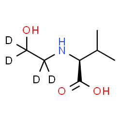 ChemSpider 2D Image | N-[2-Hydroxy(~2~H_4_)ethyl]-L-valine | C7H11D4NO3