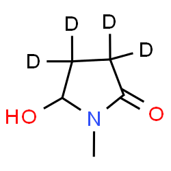 ChemSpider 2D Image | 5-Hydroxy-1-methyl-2-(3,3,4,4-~2~H_4_)pyrrolidinone | C5H5D4NO2