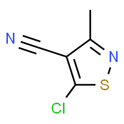 ChemSpider 2D Image | 5-Chloro-3-methyl-1,2-thiazole-4-carbonitrile | C5H3ClN2S