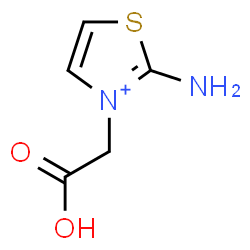 ChemSpider 2D Image | 2-Amino-3-(carboxymethyl)-1,3-thiazol-3-ium | C5H7N2O2S