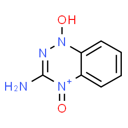 ChemSpider 2D Image | 3-Amino-1-hydroxy-4-oxo-1,4-dihydro-1,2,4-benzotriazin-4-ium | C7H7N4O2