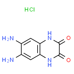 ChemSpider 2D Image | 6,7-Diamino-1,4-dihydro-2,3-quinoxalinedione hydrochloride (1:1) | C8H9ClN4O2