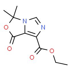 ChemSpider 2D Image | Ethyl 3,3-dimethyl-1-oxo-1H-imidazo[1,5-c][1,3]oxazole-7-carboxylate | C10H12N2O4